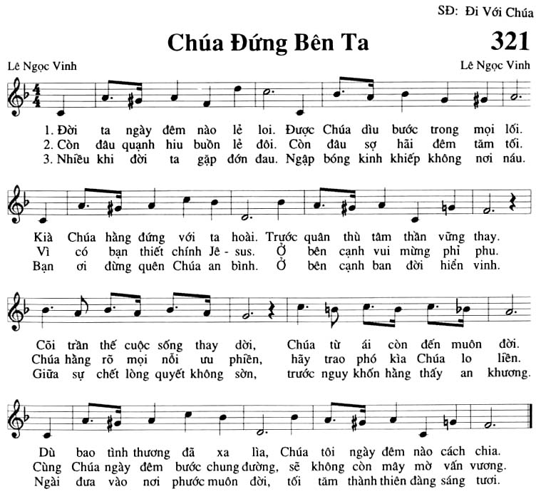 Sheet music: Chúa Đứng Bên Ta