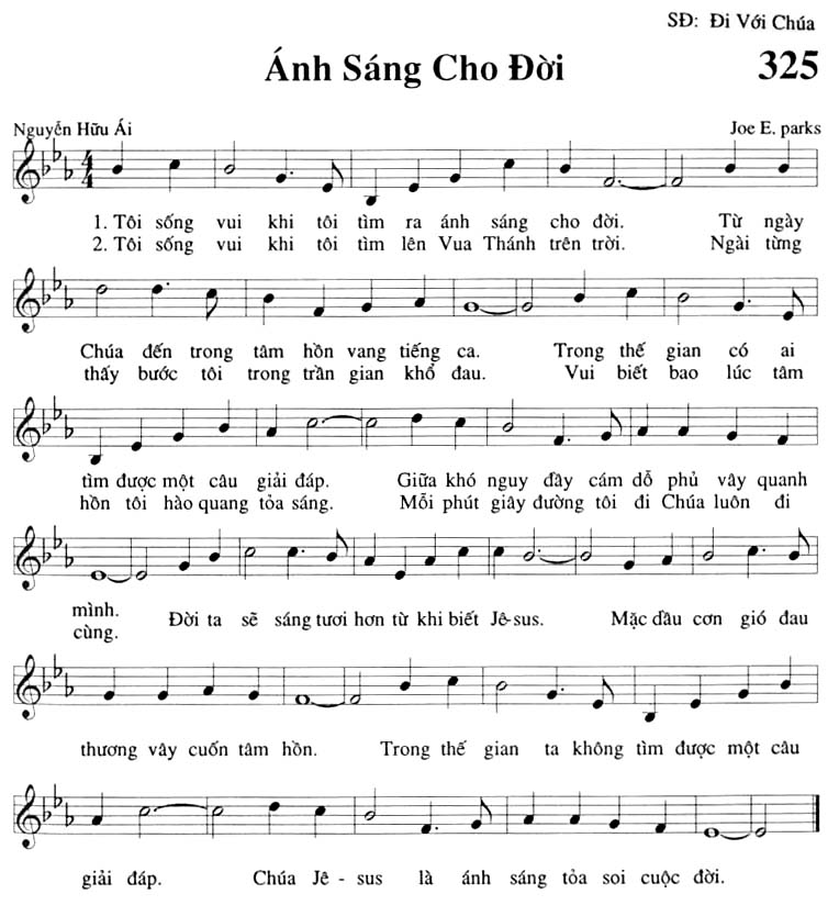 Sheet music: Ánh Sáng Cho Đời