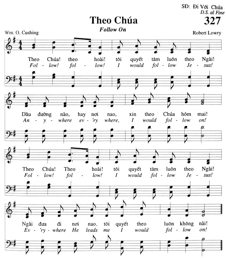 Sheet music: Theo Chúa