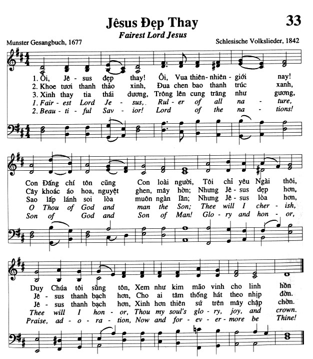 Sheet music: Jesus Đẹp Thay