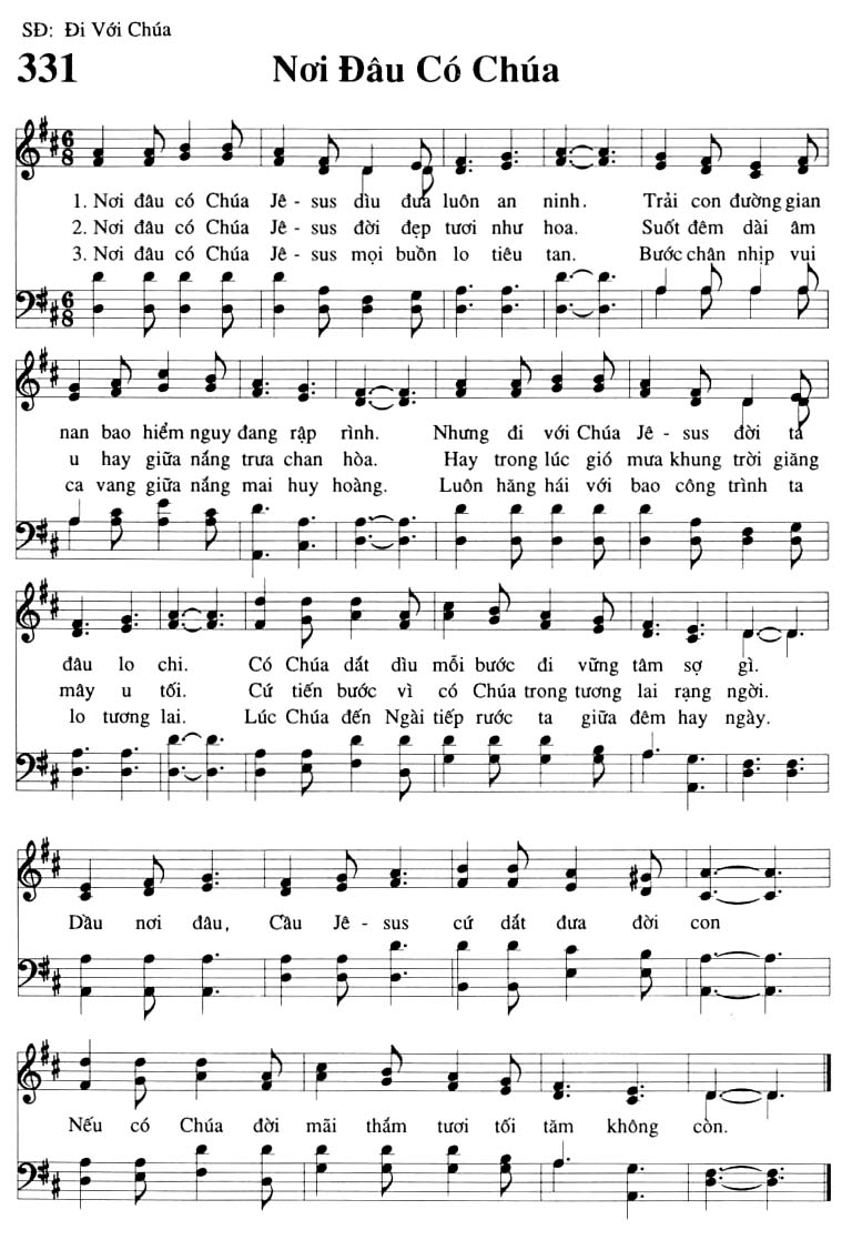 Sheet music: Nơi Đâu Có Chúa