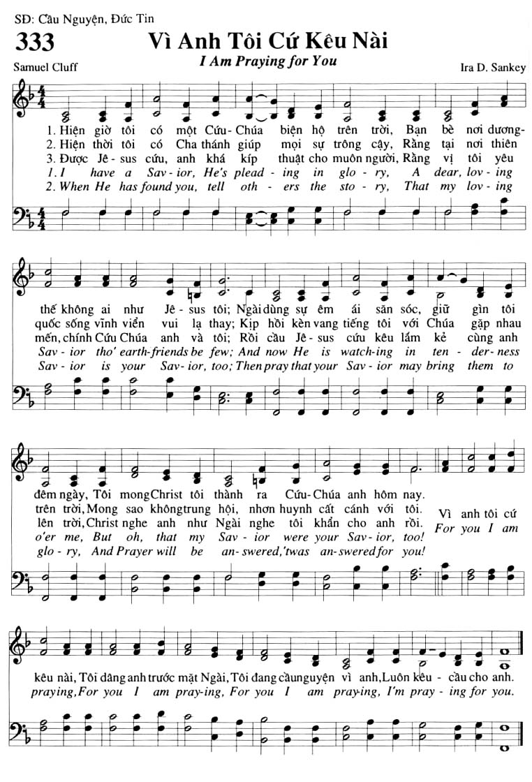Sheet music: Vì Anh Tôi Cứ Kêu Nài