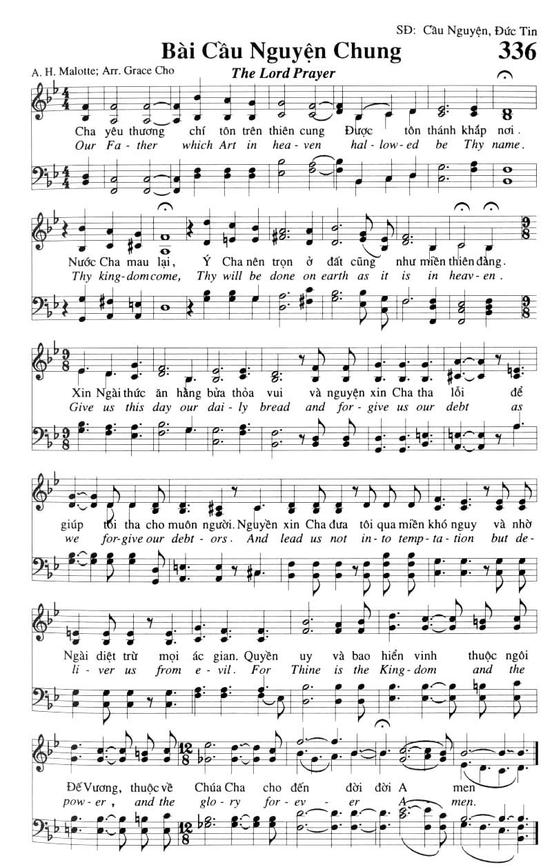 Sheet music: Bài Cầu Nguyện Chung