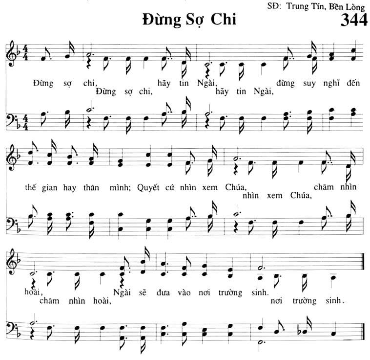 Sheet music: Đừng Sợ Chi