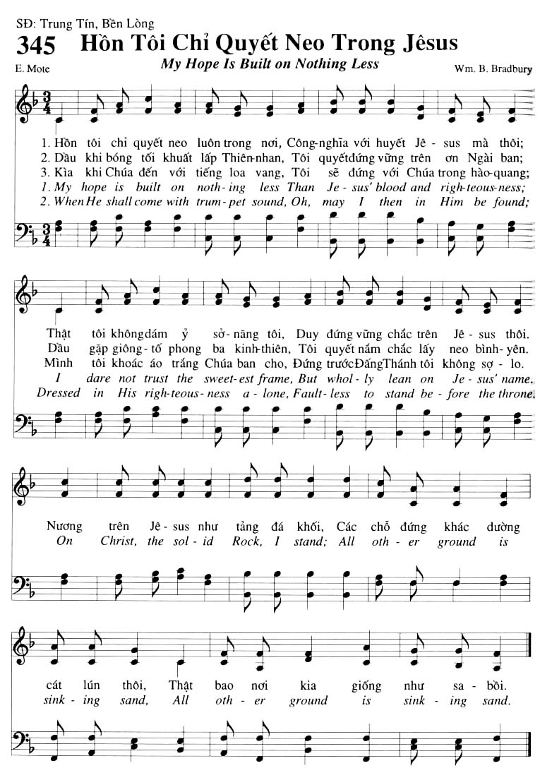 Sheet music: Hồn Tôi Chỉ Quyết Neo Trong Huyết Jesus