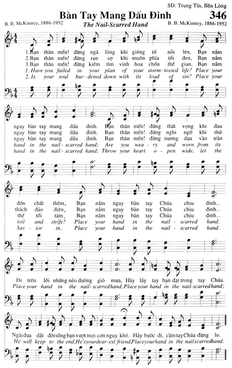 Sheet music: Bàn Tay Mang Dấu Đinh