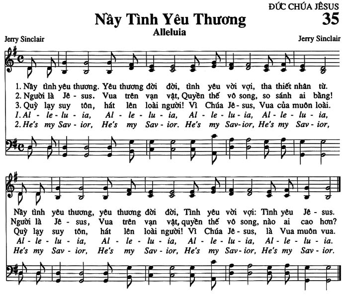 Sheet music: Nầy Tình Yêu Thương