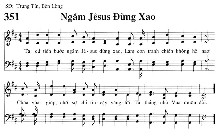 Sheet music: Ngắm Jesus Đừng Sao