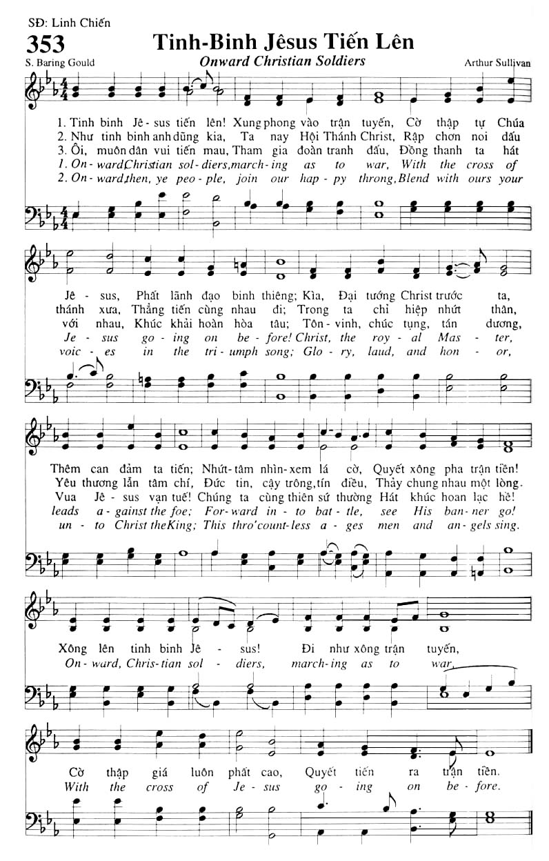 Sheet music: Tinh Binh Jesus Tiến Lên