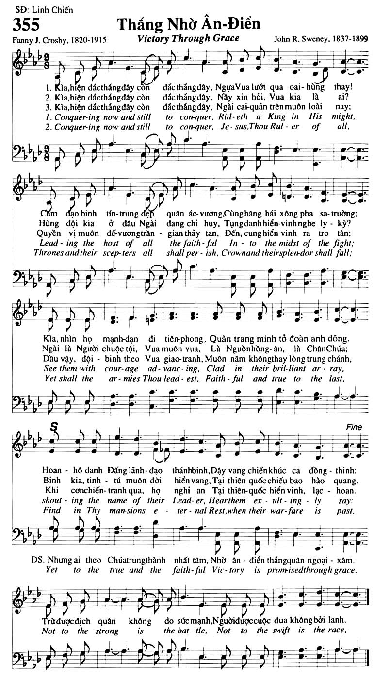 Sheet music: Thắng Nhờ Ân Điển
