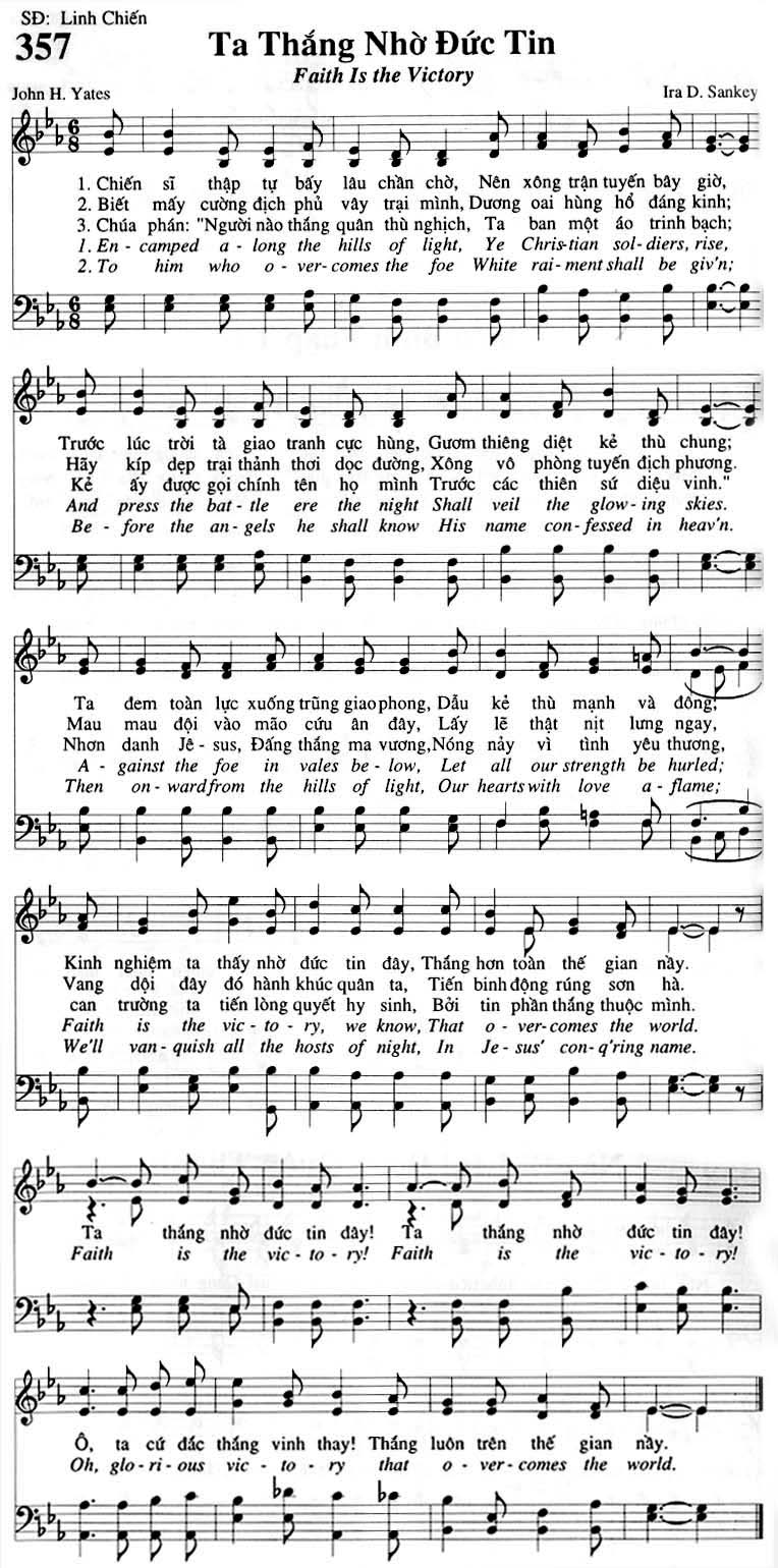 Sheet music: Ta Thắng Nhờ Đức Tin