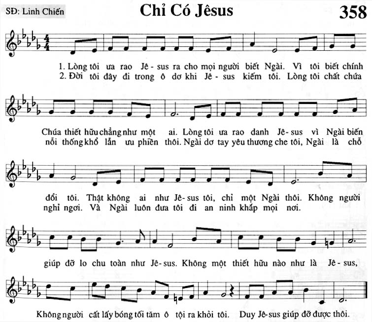 Sheet music: Chỉ Có Jesus