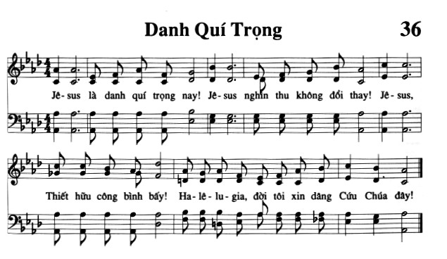 Sheet music: Danh Quí Trọng