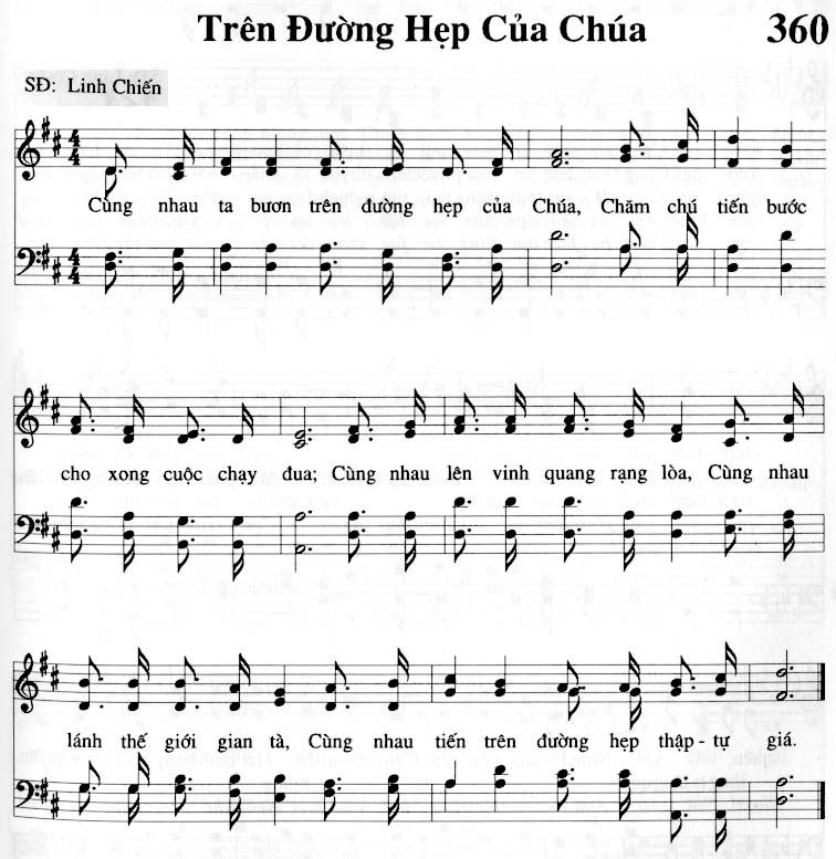 Sheet music: Trên Đường Hẹp Của Chúa