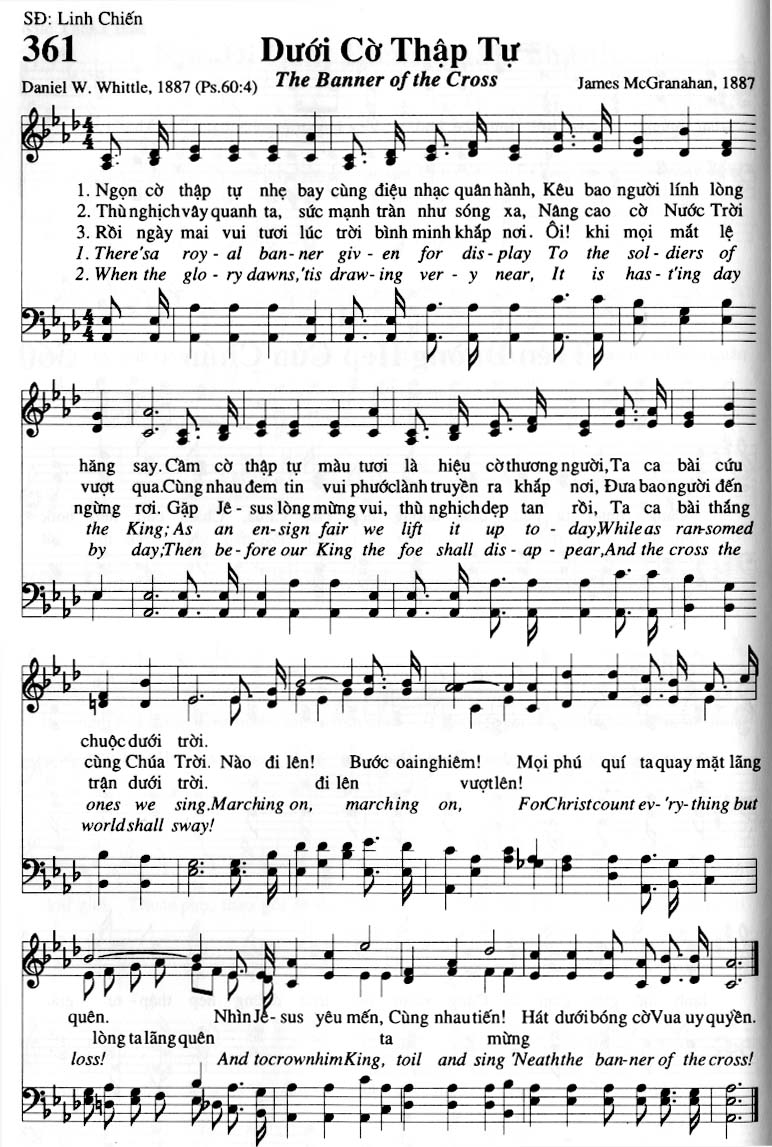 Sheet music: Dưới Cờ Thập Tự