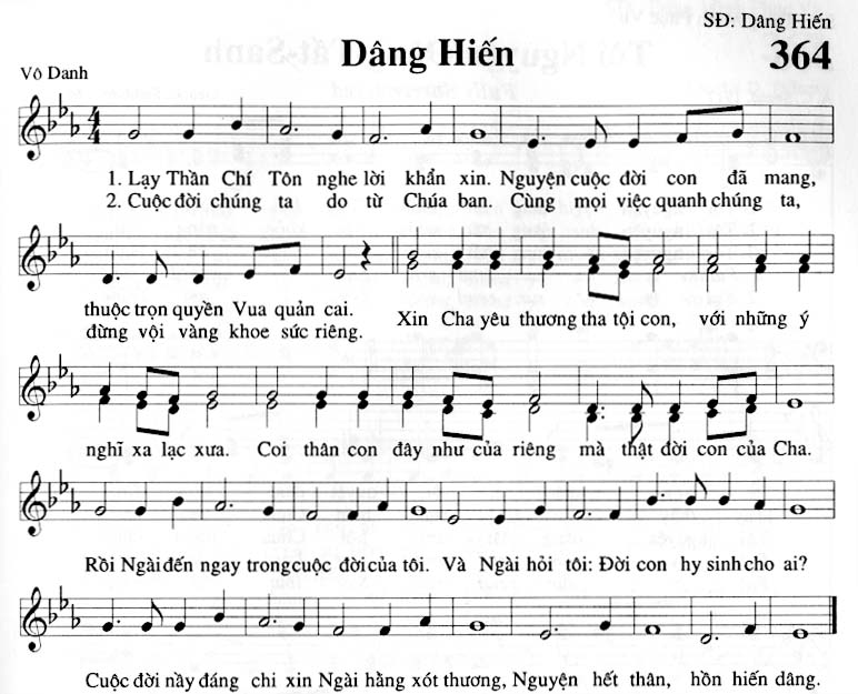 Sheet music: Dâng Hiến