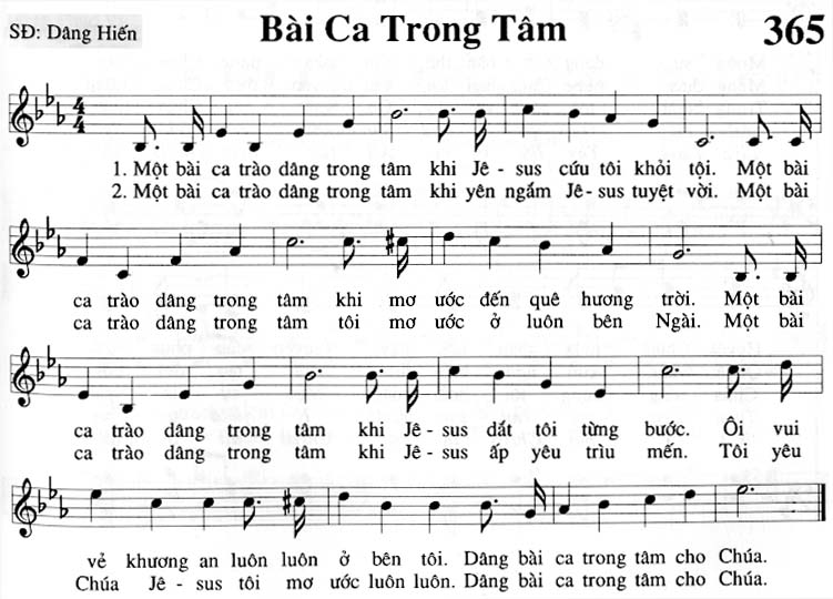 Sheet music: Bài Ca Trong Tâm