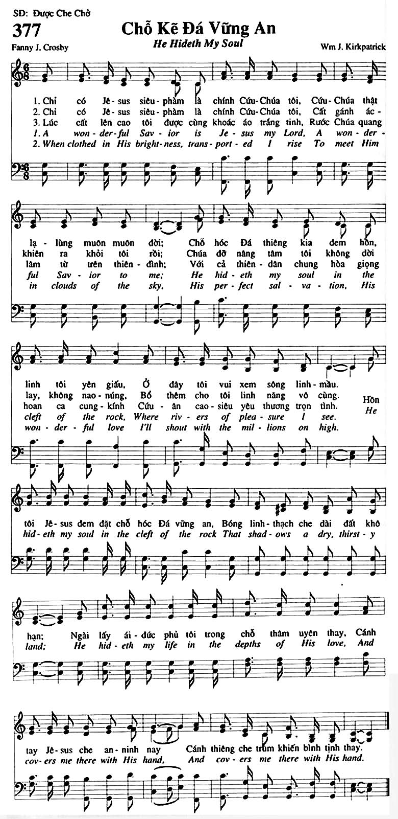Sheet music: Chỗ Kẻ Đá Vững An