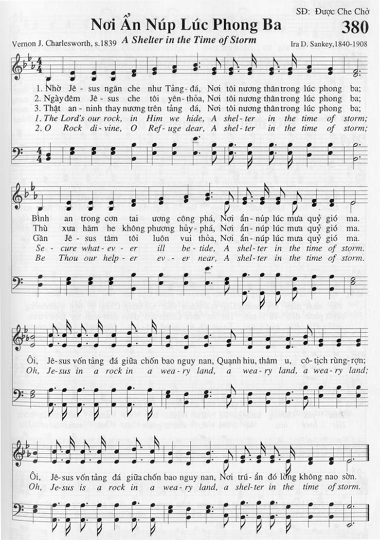 Sheet music: Nơi Ẩn Núp Lúc Phong Ba