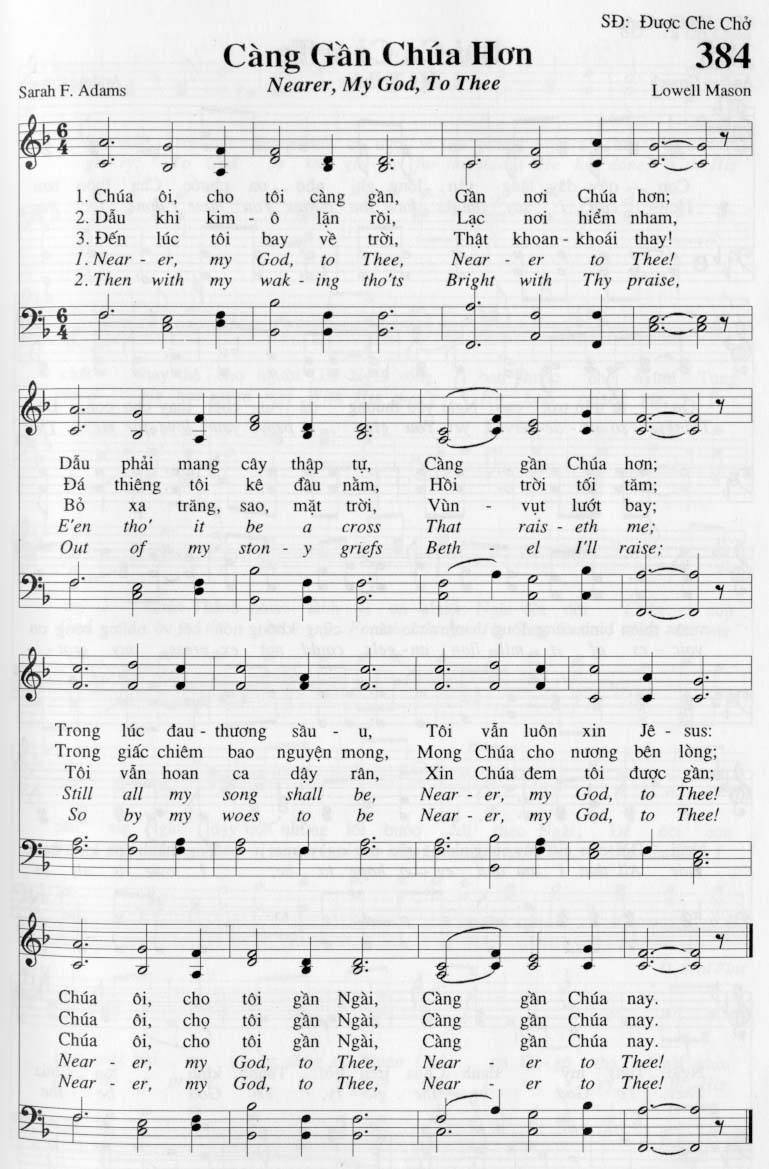 Sheet music: Càng Gần Chúa Hơn