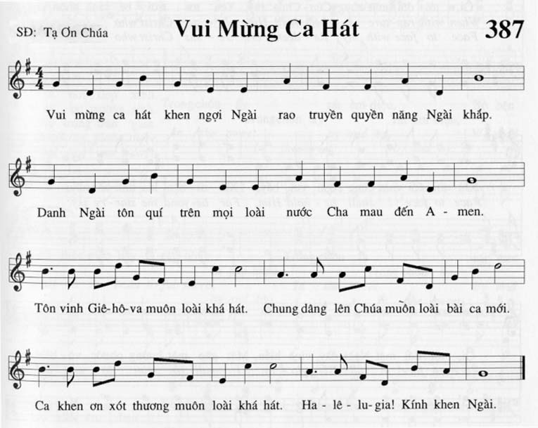 Sheet music: Vui Mừng Ca Hát