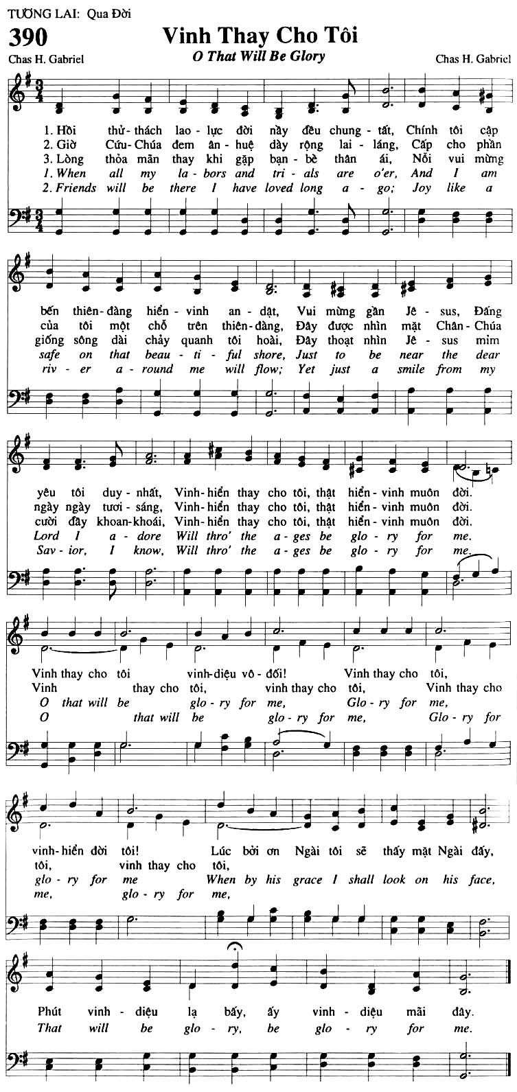 Sheet music: Vinh Thay Cho Tôi