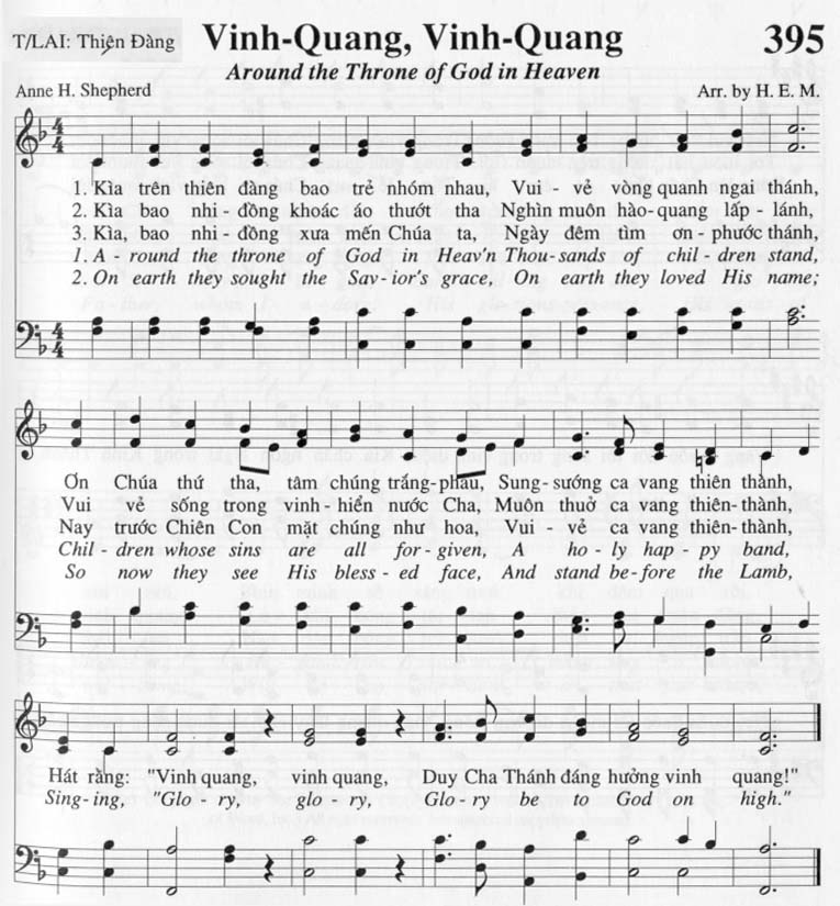 Sheet music: Vinh Quang, Vinh Quang!