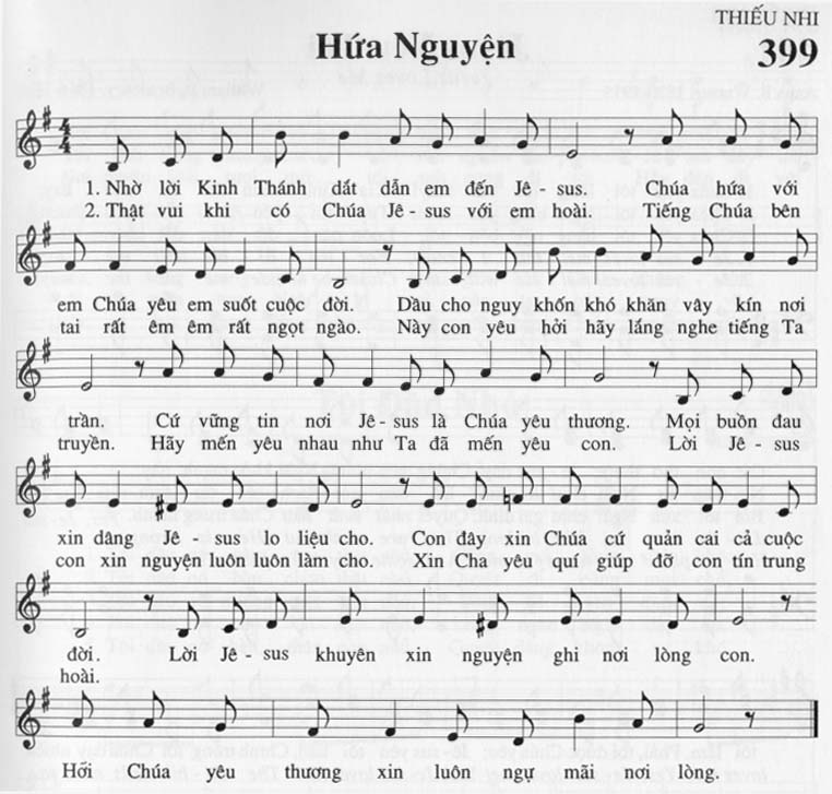 Sheet music: Hứa Nguyện