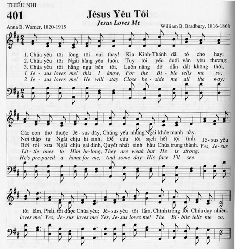 Sheet music: Jesus Yêu Tôi
