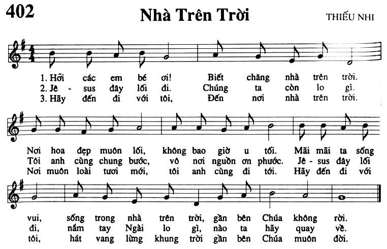 Sheet music: Nhà Trên Trời