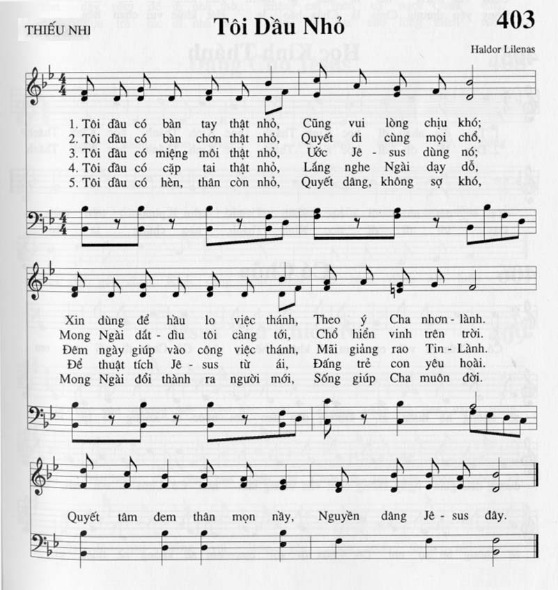 Sheet music: Tôi Dầu Nhỏ