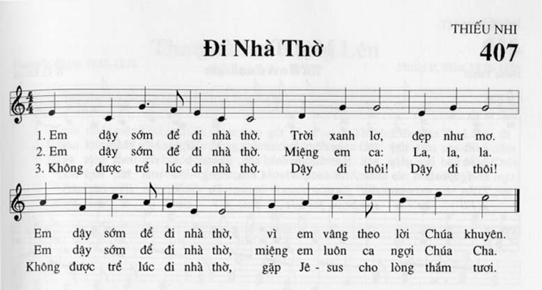 Sheet music: Đi Nhà Thờ