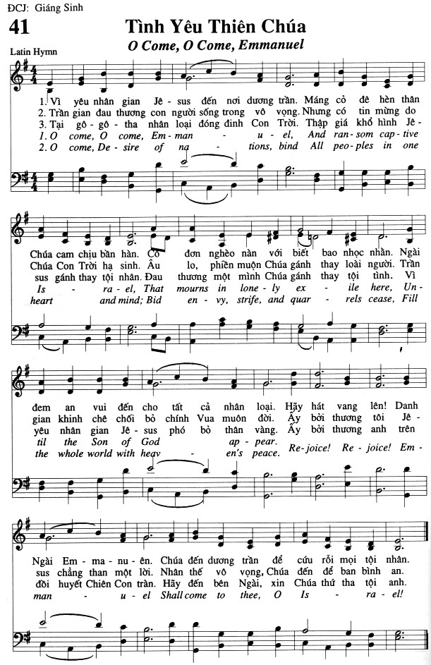 Sheet music: Tình Yêu Thiên Chúa