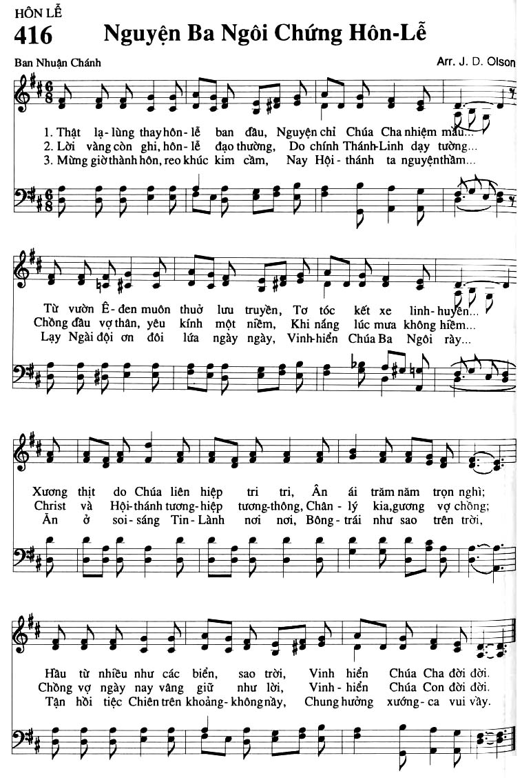 Sheet music: Nguyện Ba Ngôi Chứng Hôn Lễ