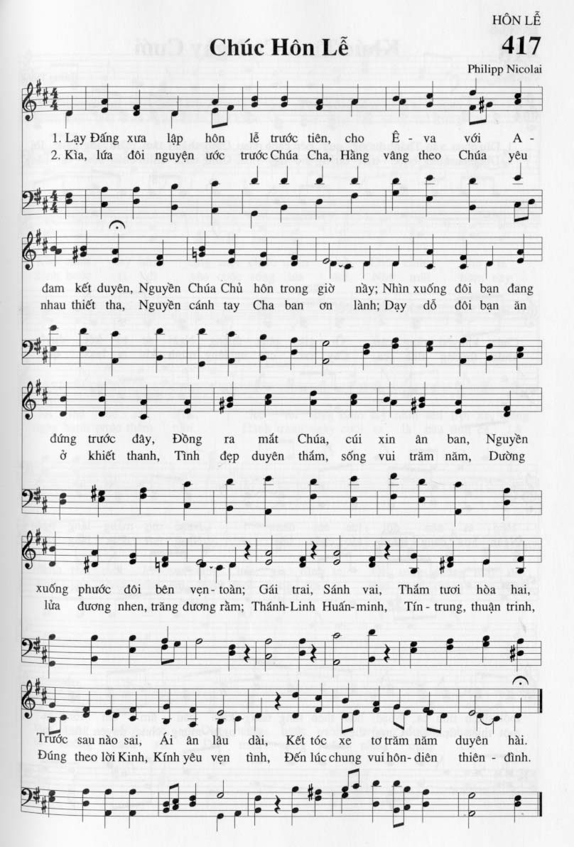 Sheet music: Chúc Hôn Lễ