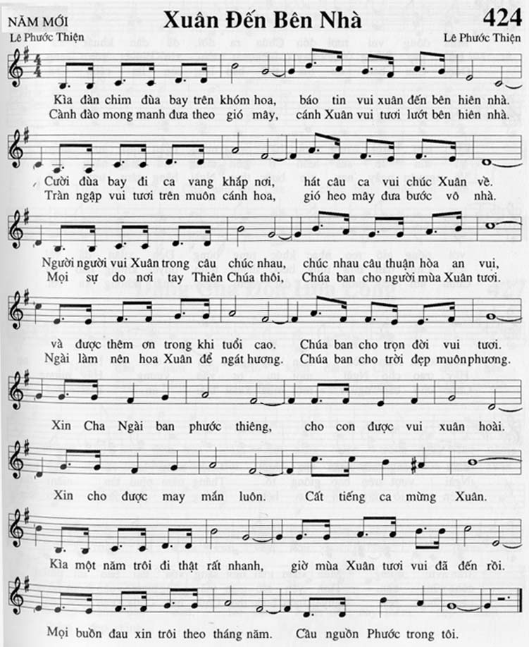 Sheet music: Xuân Đến Bên Nhà