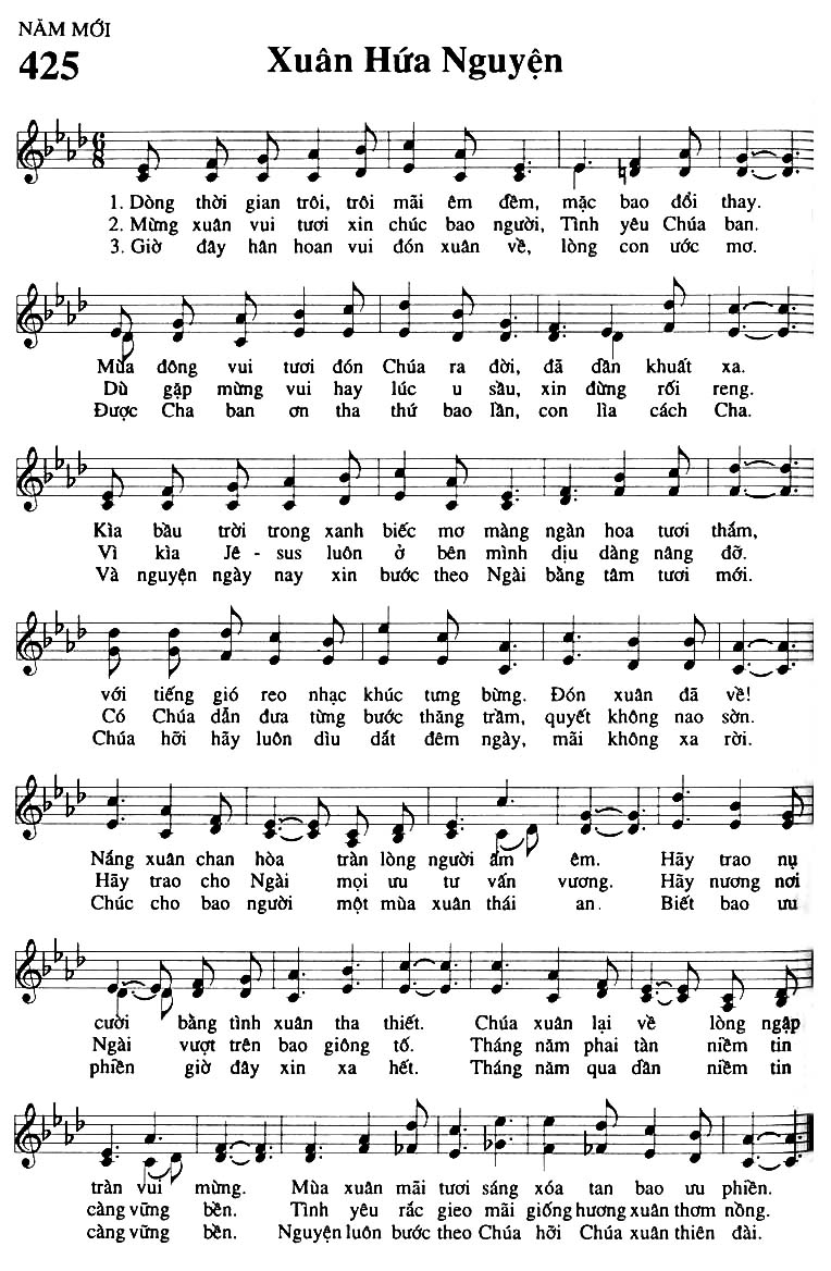 Sheet music: Xuân Hứa Nguyện