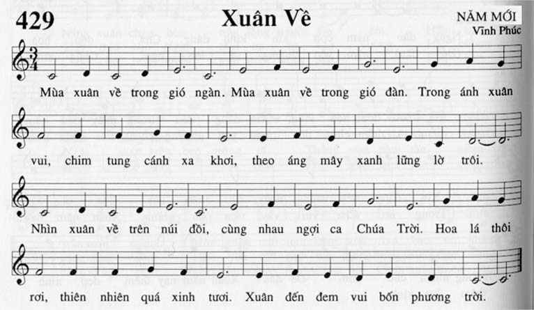 Sheet music: Xuân Về