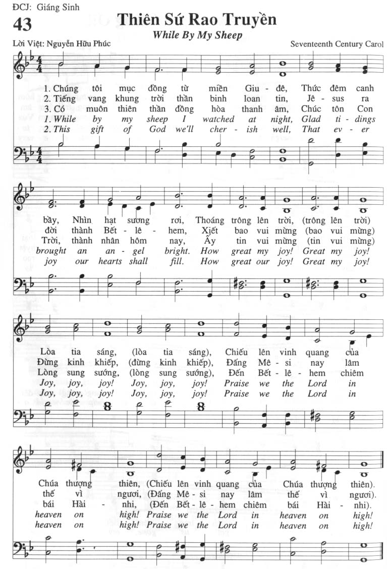 Sheet music: Thiên Sứ Rao Truyền