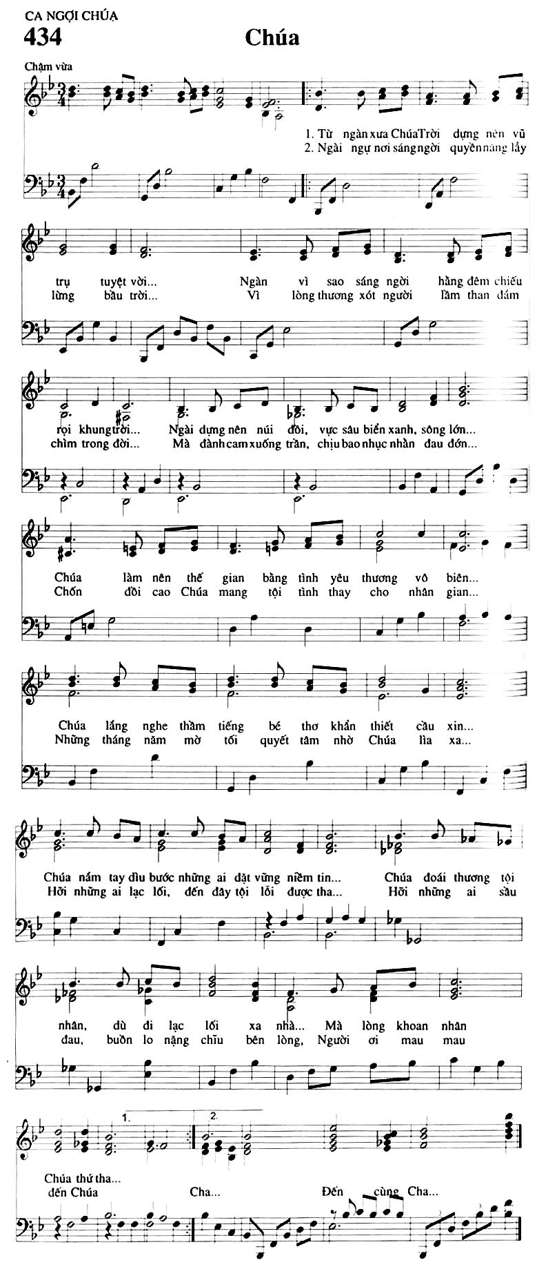 Sheet music: Chúa