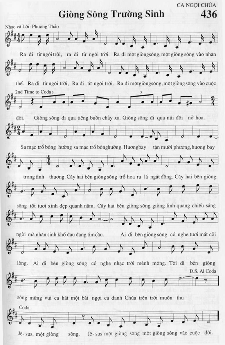 Sheet music: Giòng Sông Trường Sinh