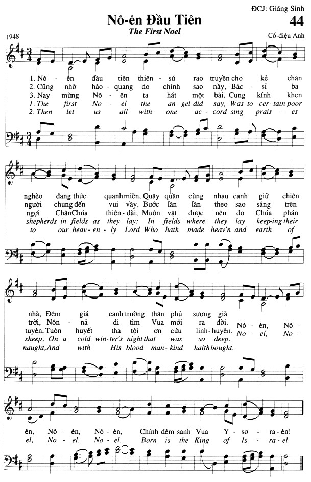 Sheet music: Nô-ên Ðầu Tiên