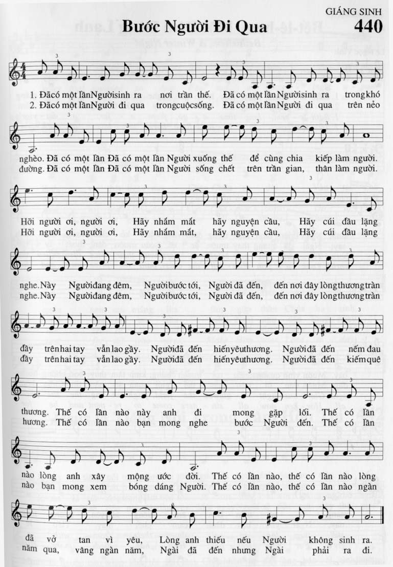 Sheet music: Bước Người Đi Qua