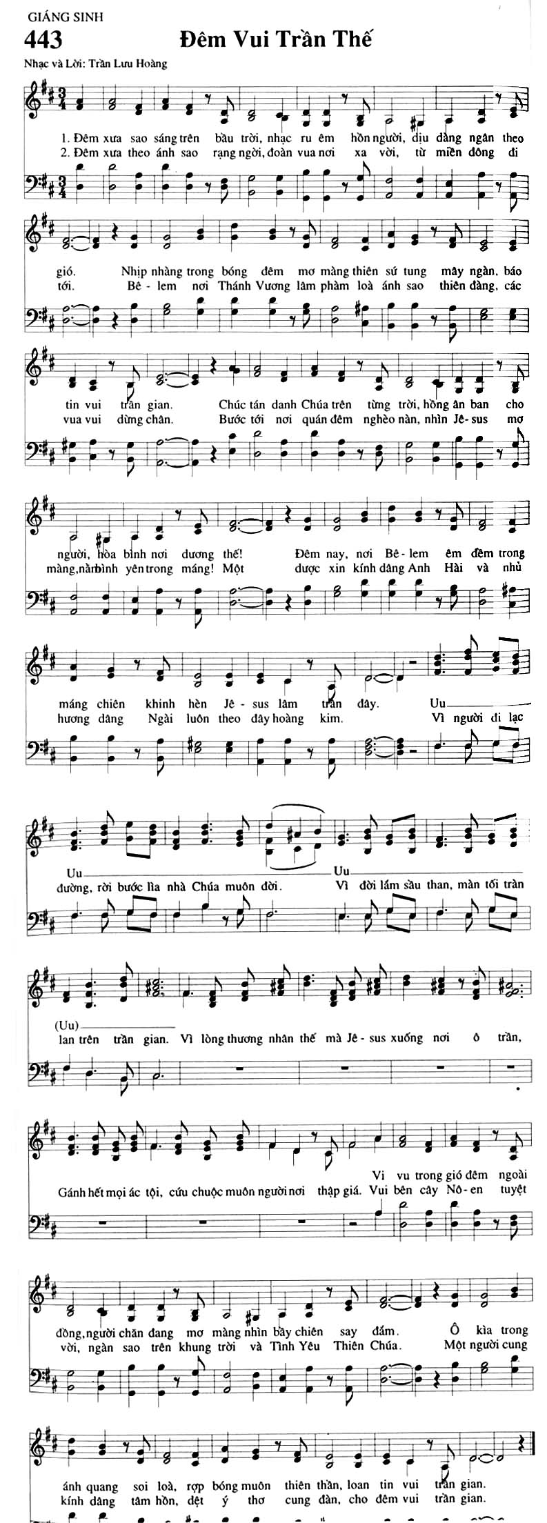 Sheet music: Đêm Vui Trần Thế