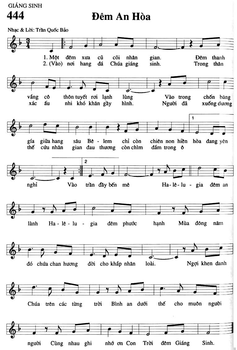 Sheet music: Đêm An Hòa