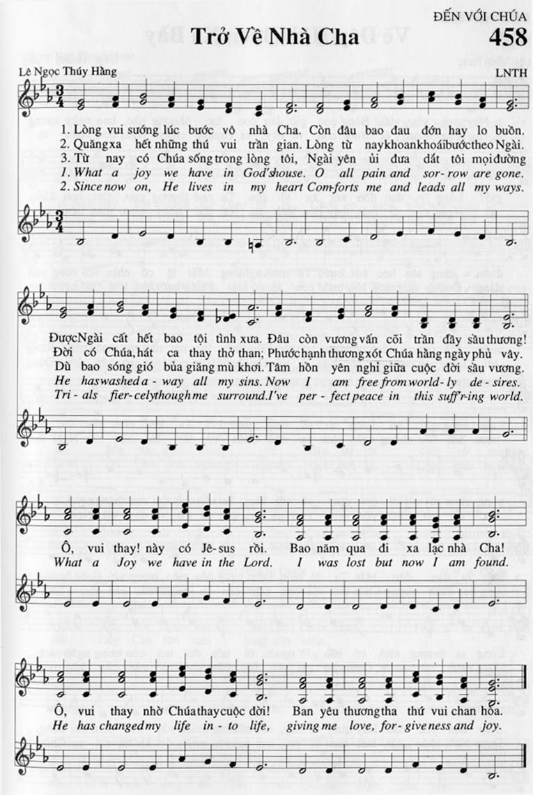 Sheet music: Trở Về Nhà Cha