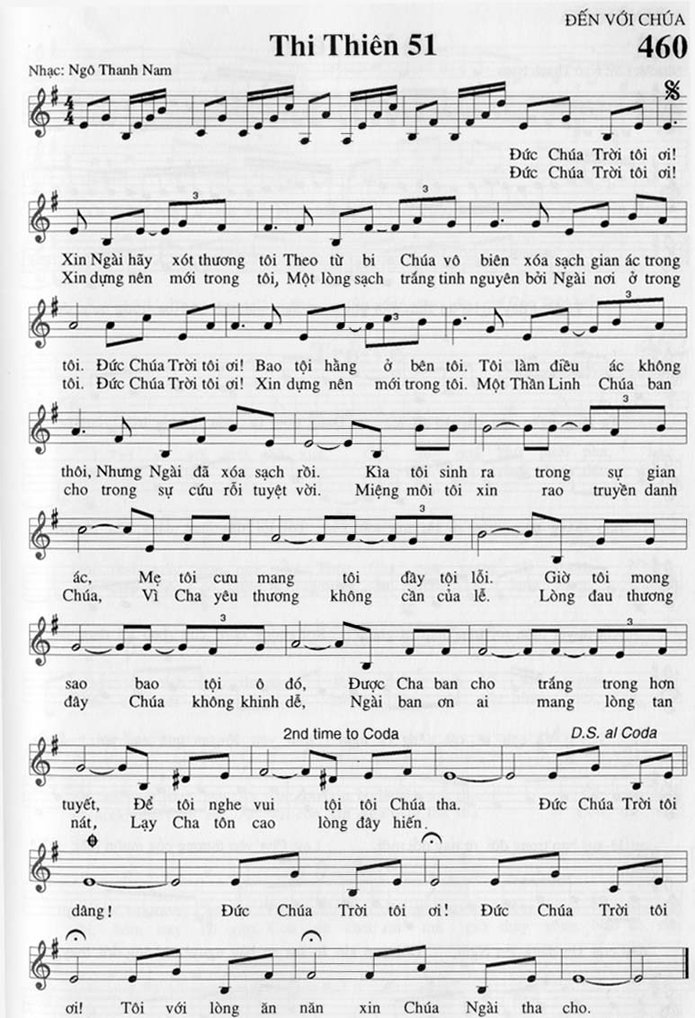 Sheet music: Thi Thiên 51