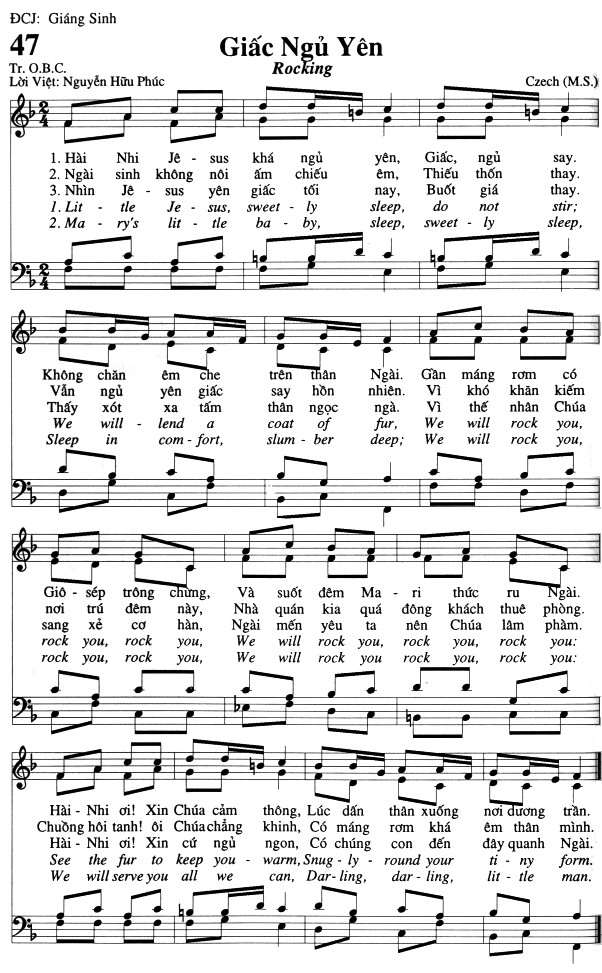 Sheet music: Giấc Ngủ Yên