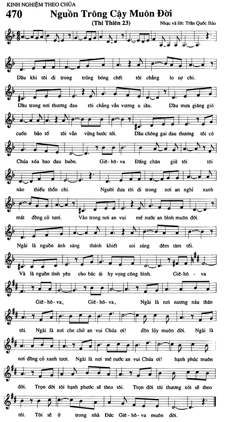 Sheet music: Nguồn Trông Cậy Muôn Đời