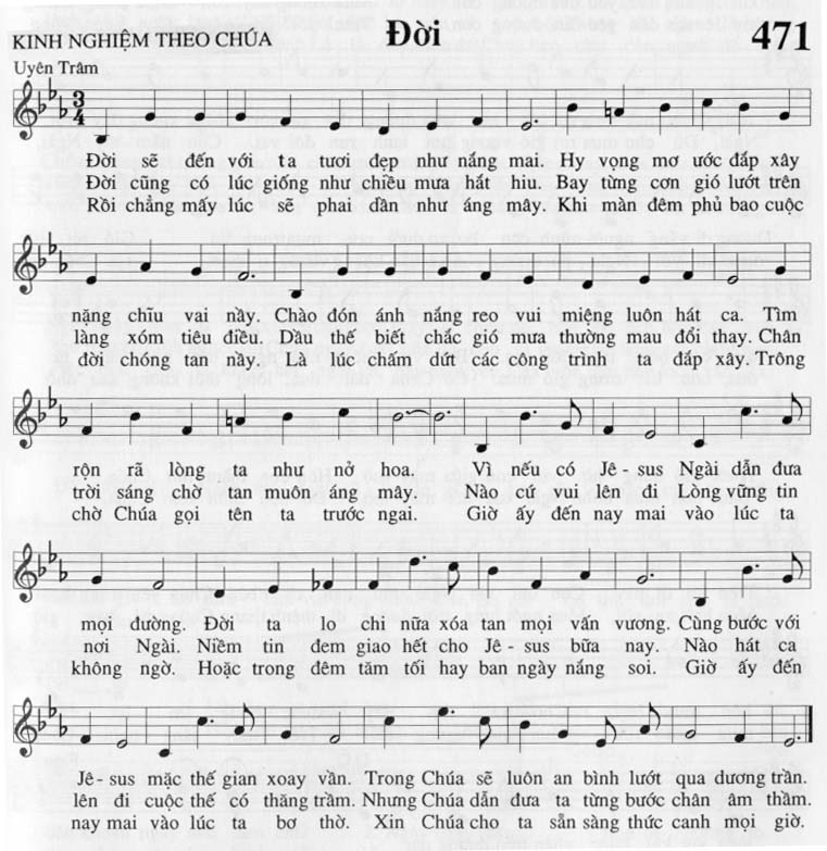 Sheet music: Đời